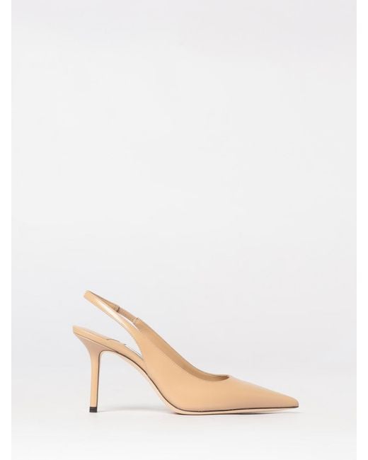 Jimmy Choo Natural Love Leather Slingback Pumps