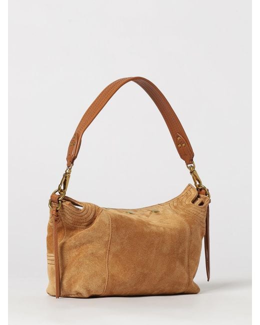 Jérôme Dreyfuss White Lucky Mini Suede Calfskin Shoulder Bag