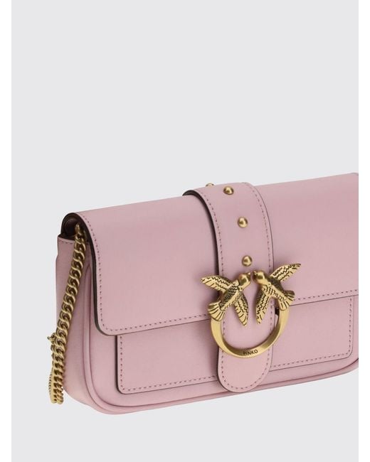 Pinko Pink Love Bag One Simply Leather Bag
