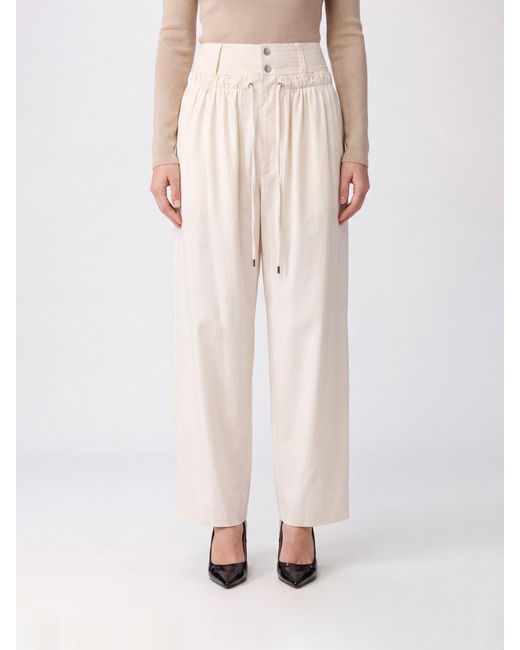 Isabel Marant Pink High-Waisted Wide-Leg Trousers With Drawstring