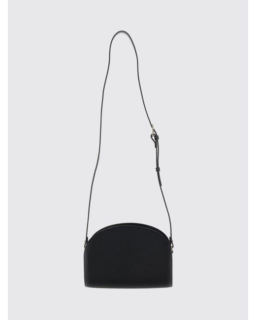 A.P.C. White Demi Lune Leather Bag