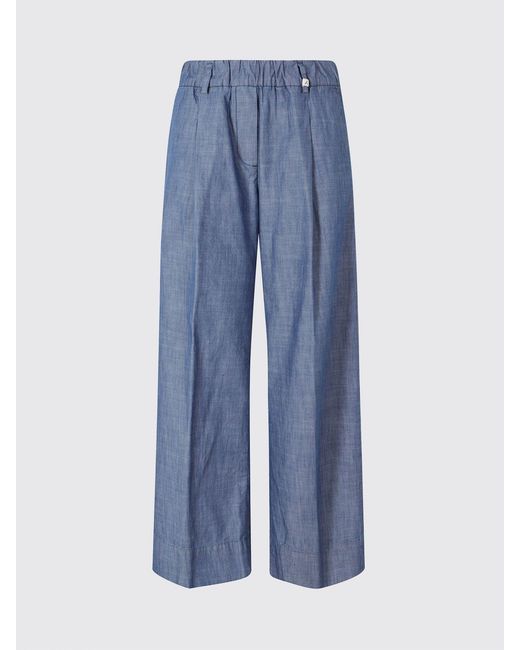 Myths Blue Cotton Palazzo Trousers