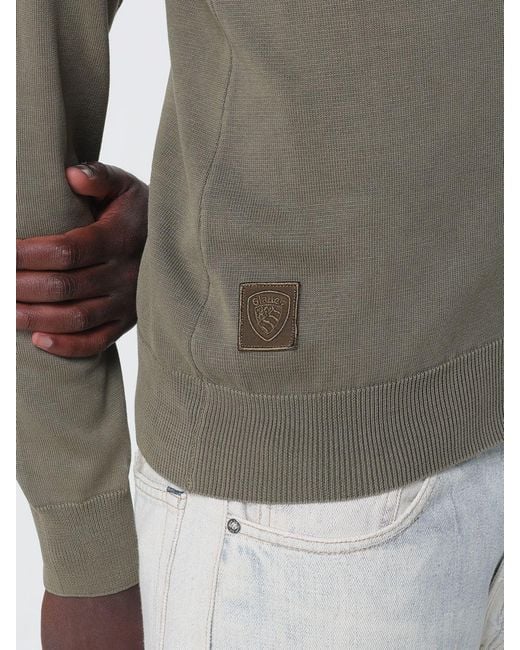 Blauer Multicolor Cotton Zip Cardigan for men
