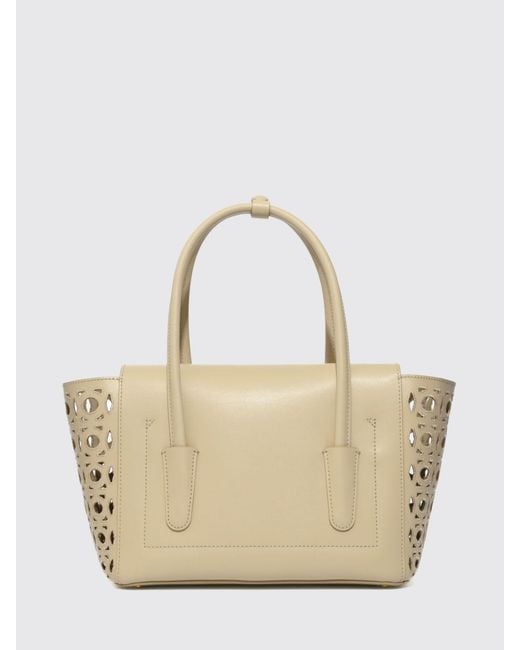 Coccinelle Natural Beat Double Leather Bag With Perforated Details