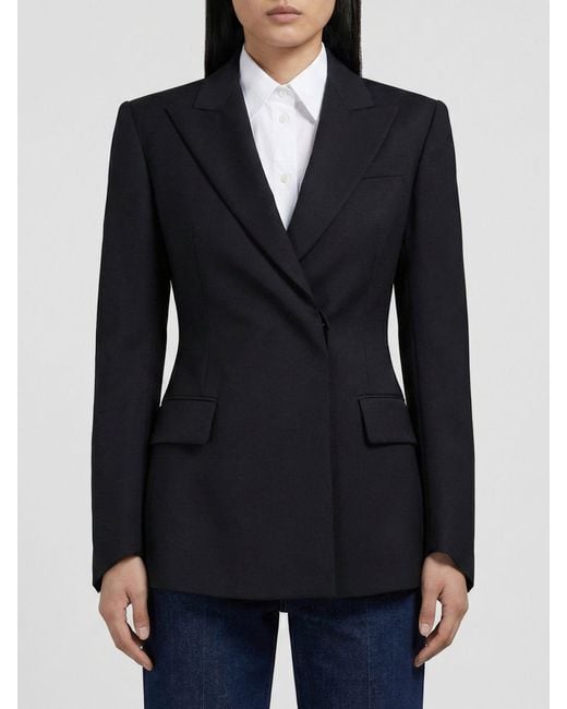 Sportmax Blue Double-Breasted Blazer