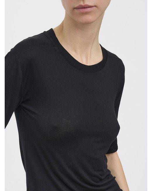 Thom Krom Black Silk Blend Crew Neck T-Shirt