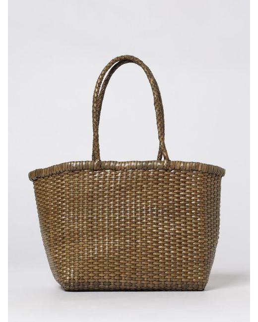 Dragon Diffusion Natural Woven Leather Bag