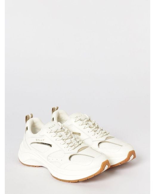 Bally Natural Leather And Polyester Sneakers
