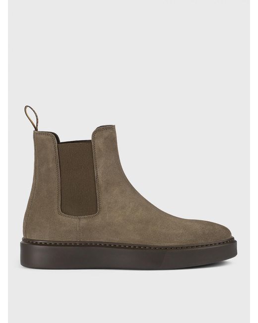 Doucal's Brown Suede Ankle Boots for men