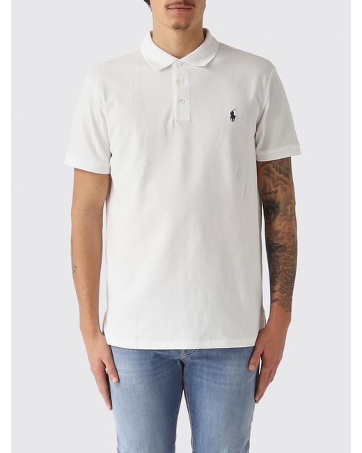Polo Ralph Lauren White Cotton Polo Shirt With Logo for men