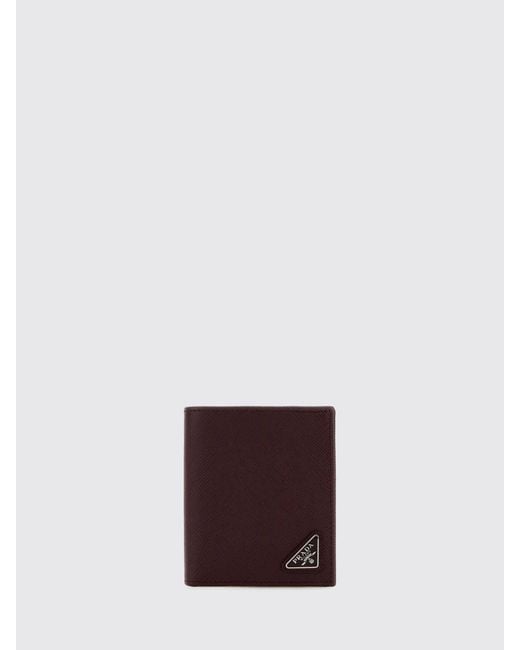 Prada Purple Wallet Burgundy for men