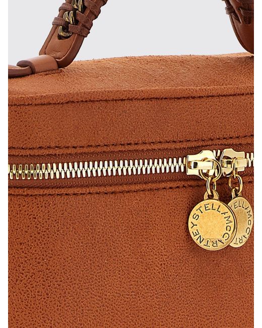 Stella McCartney Brown Falabella Vanity Mini Bag With Woven Handle