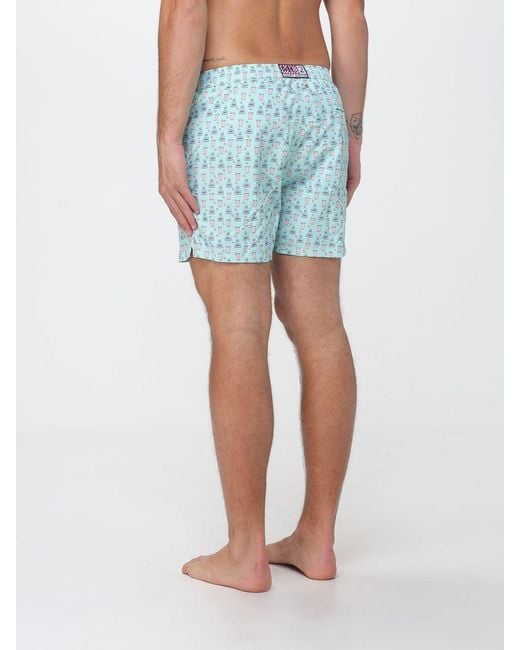 Mc2 Saint Barth Blue Printed Boxer Swim Trunks for men
