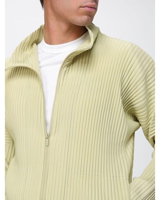 Homme Plissé Issey Miyake Natural Pleated High-Neck Zip-Up Cardigan By Homme Plissé Issey Miyake for men