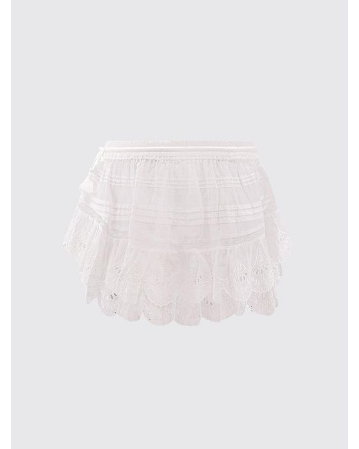 Isabel Marant White Puria Cotton Shorts