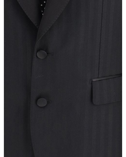 Dolce & Gabbana Blue Dolce &Amp Gabbana Silk Blend Single Breasted Blazer for men