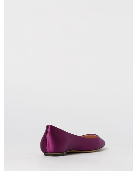 Alberta Ferretti Pink Satin Ballerina Flats