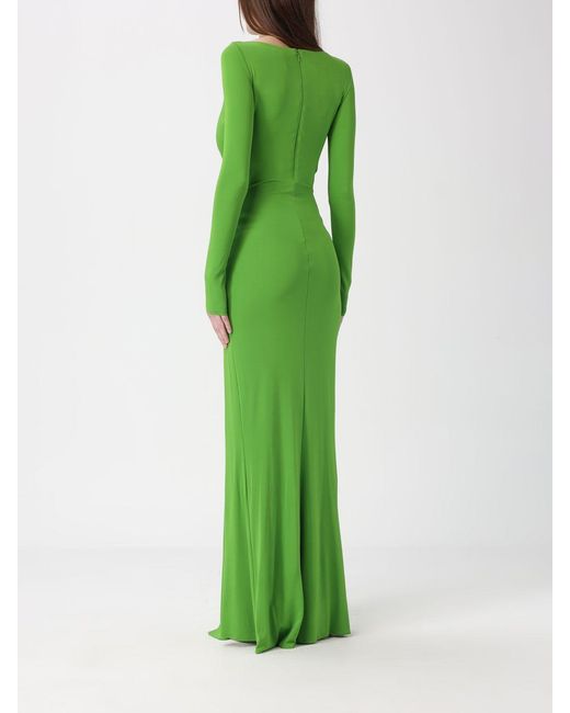 Elisabetta Franchi Green Stretch Jersey Dress