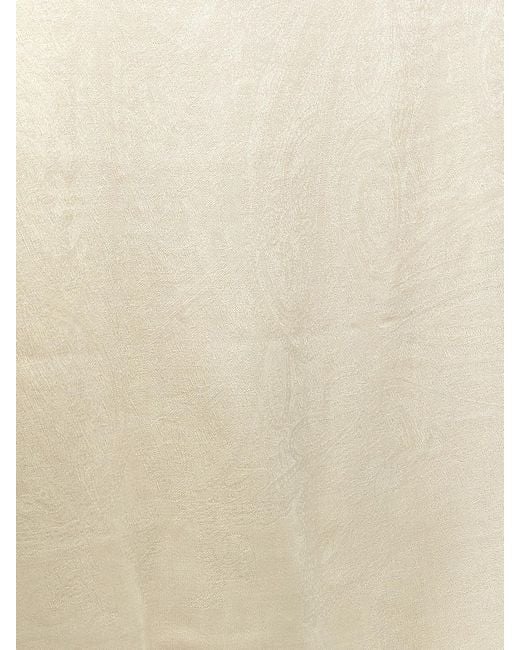Max Mara White Wool And Silk Stole