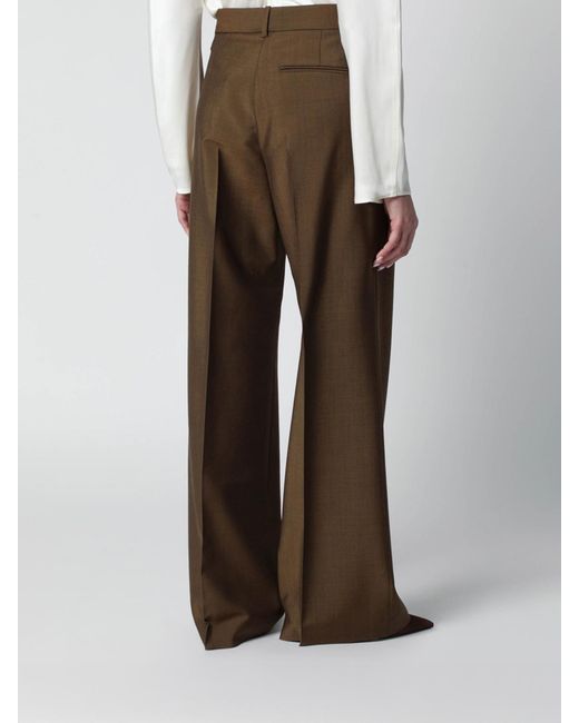 Rohe Brown Virgin Wool Trousers