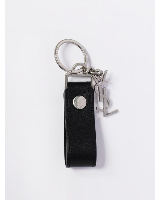 Saint Laurent White Keyring for men
