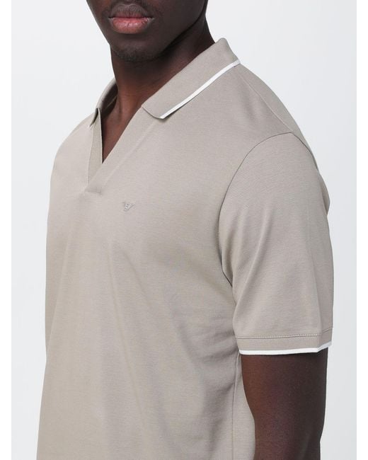 Emporio Armani Gray Cotton Polo Shirt for men