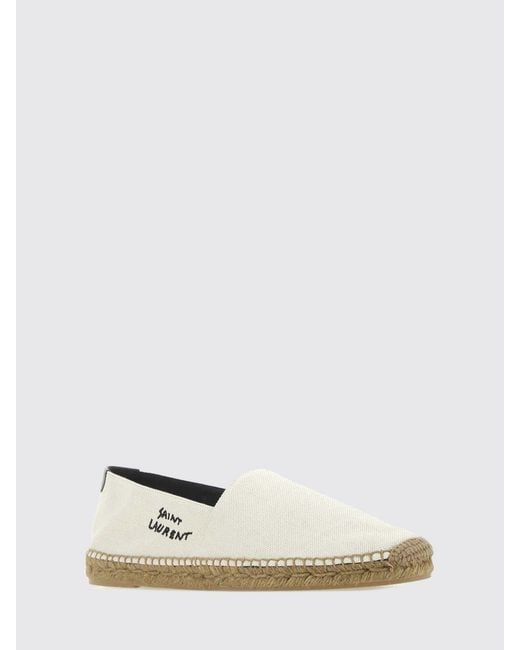 Saint Laurent White Classic Espadrilles for men