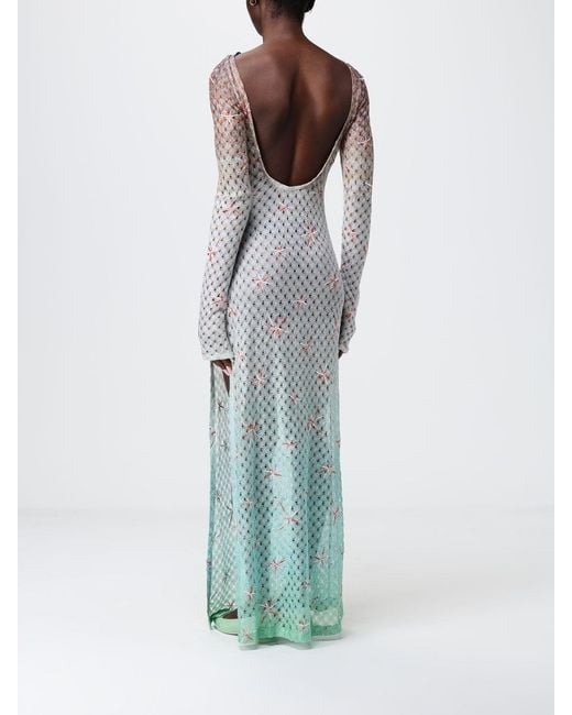 Missoni Blue Long Lamé Viscose Cover-Up Dress