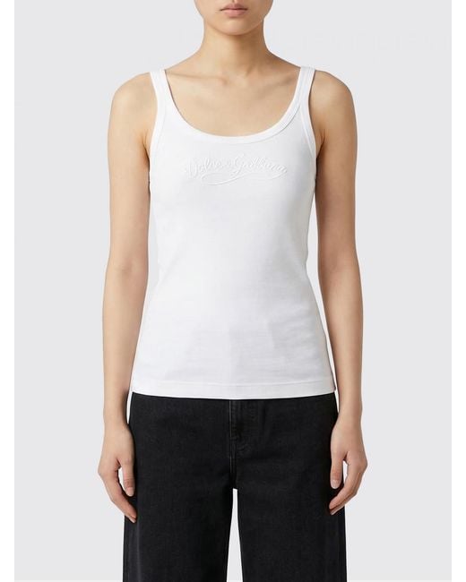 Dolce & Gabbana White Dolce &Amp Gabbana Basic Cotton Tank Top