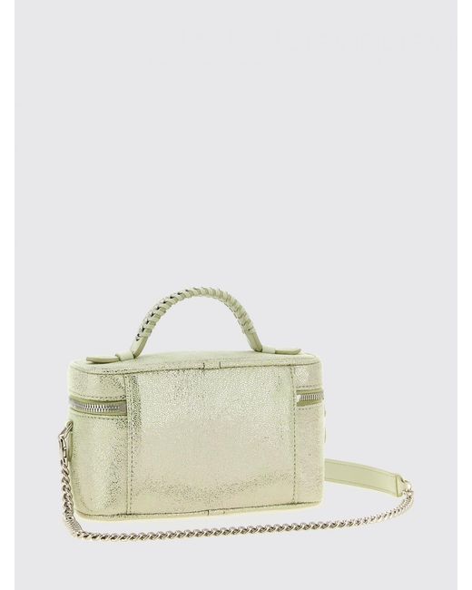 Stella McCartney Green Falabella Vanity Laminated Synthetic Suede Bag