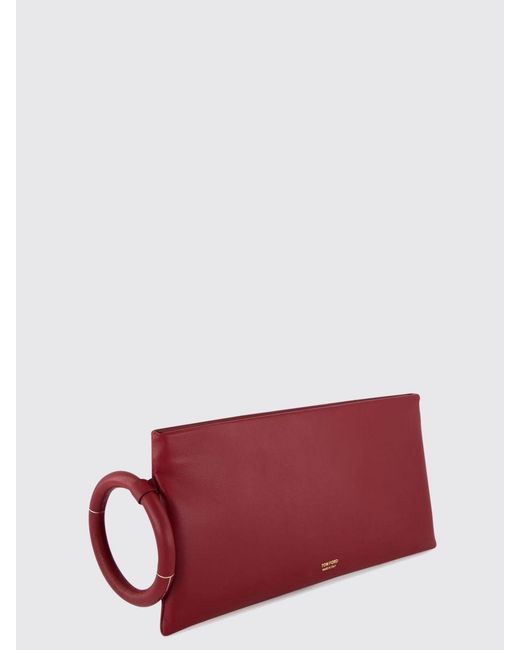 Tom Ford Red Aura Leather Clutch