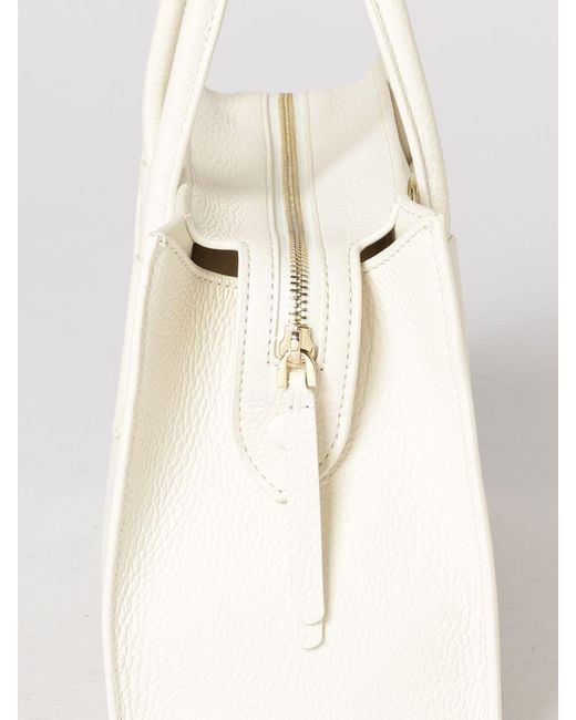 Coccinelle Natural Myrtha Grained Leather Bag