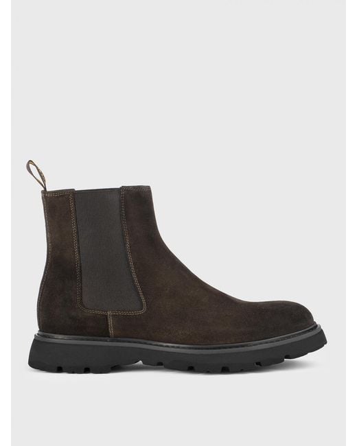 Doucal's Black Suede Ankle Boots for men