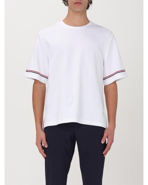 Thom Browne T-Shirt in White for Men | Lyst UK