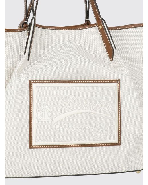 Lanvin White Catch Canvas Bag