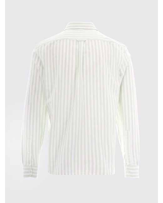Lacoste Green Striped Cotton Shirt for men