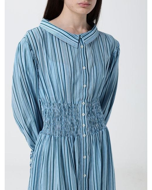 Pinko Blue Striped Cotton Shirtdress