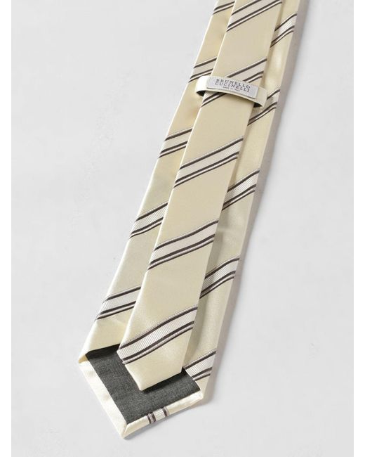 Brunello Cucinelli White Classic Tie for men