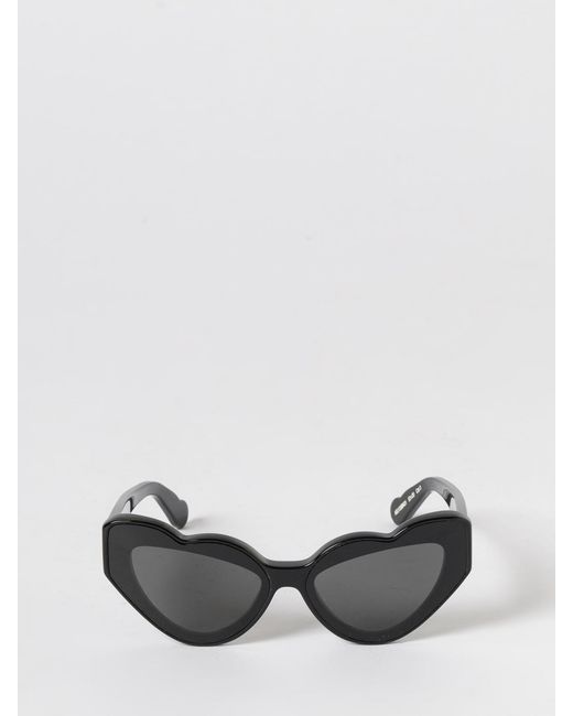 Fiorucci White Heart-Shaped Acetate Sunglasses