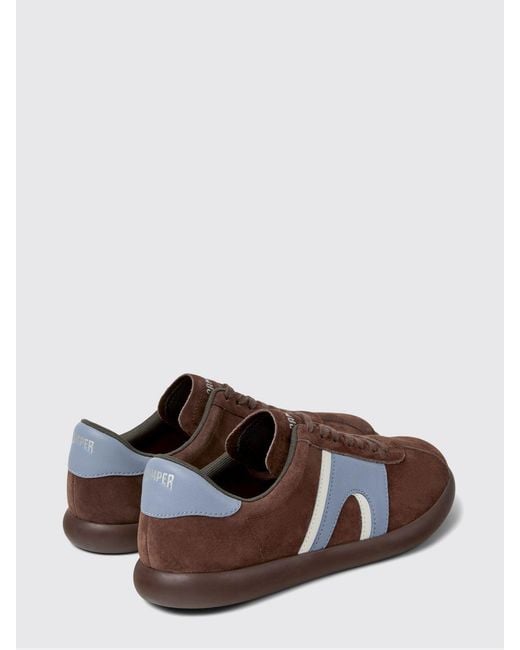 Camper Brown Pelotas Soller Suede Sneakers for men