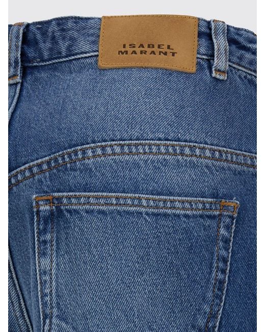 Isabel Marant Blue Lemony High-Waisted Wide-Leg Jeans
