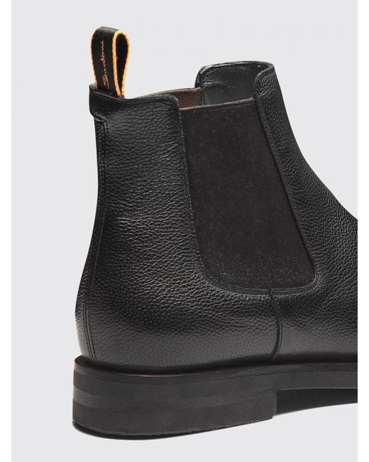 Santoni Black Boot for men