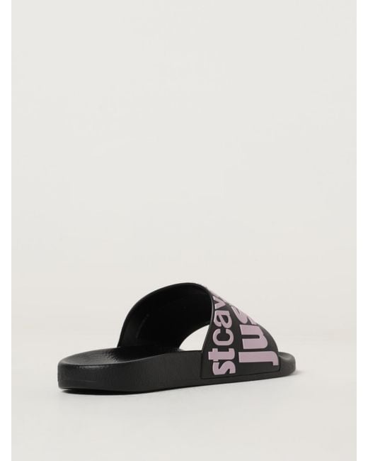 Just Cavalli Black Flat Sandals