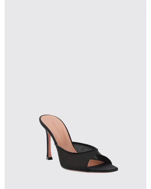 AMINA MUADDI Black Alexa Suede And Nylon Mules