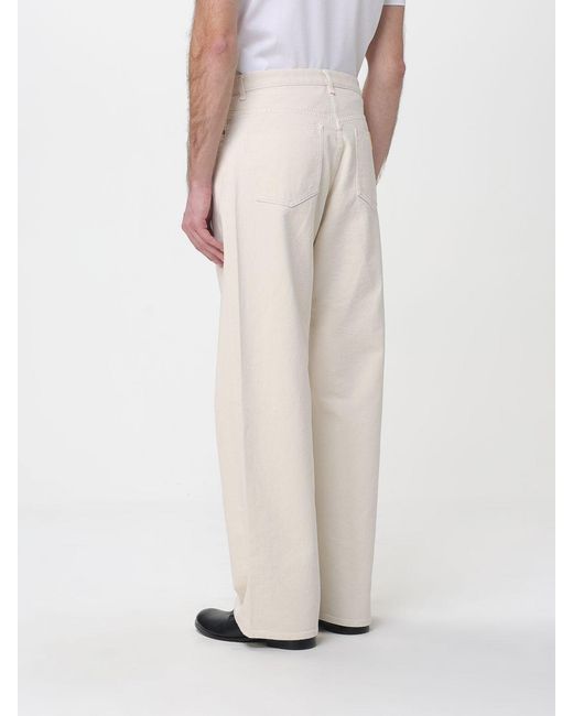 Valentino Natural Cotton Denim Wide Leg Jeans for men