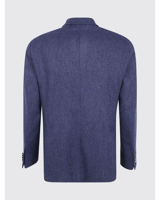 Tagliatore Blue Double-Breasted Blazer for men