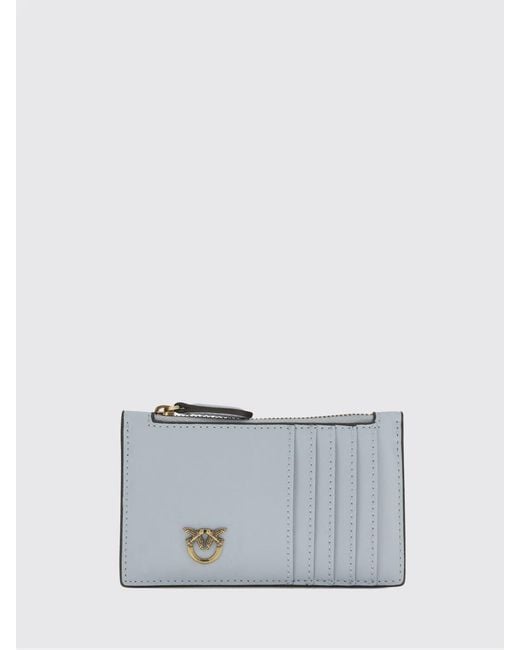 Pinko Gray Leather Credit Card Holder