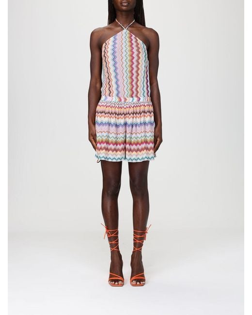 Missoni Multicolor Lurex Viscose Zig-Zag Pattern Shorts