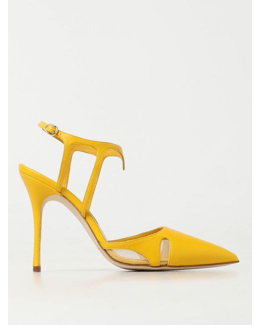 Manolo Blahnik Yellow High Heel Shoes