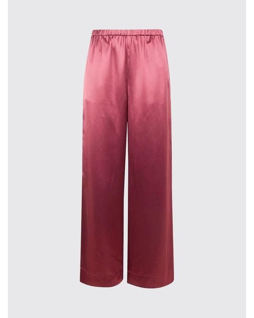 By Malene Birger Red Satin Jogging Trousers